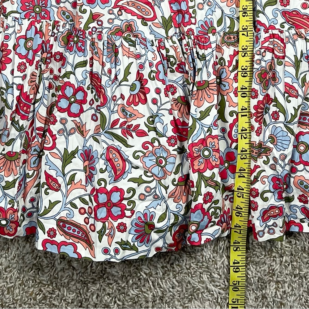 Boden puff sleeve Tiered Multicolor midi dress 8 - Picture 8 of 10